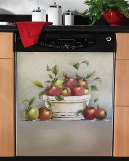 Red Apple Magnetic Dishwasher Cover Magnet Kitchen Decor