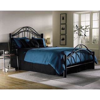 Black Graceful Arched Solid Steel King Size Bed Beds New
