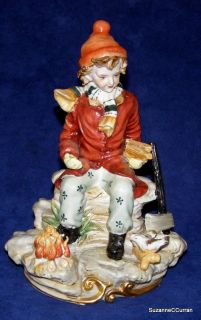 Antique Dresden Richard Klemm Fire Emblematic Figurine