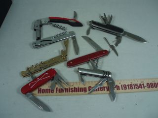 Knives Tools 7 Pieces All Used Advertising