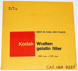 Kodak Wratten 96 N D 0 30 Gelatin 150mm Neutral Density ND 30 Filter 6