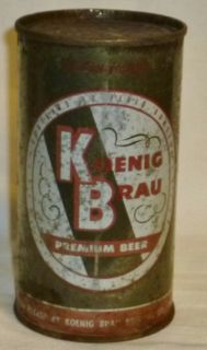 Koenig Brau Premium Beer 12 Ounce Flat Top Beer Can