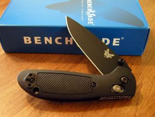 BENCHMADE New Mini Griptilian Black Plain Edge 154CM Blade Knife