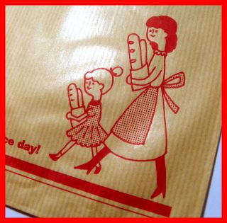 Classic Ribbed Kraft Paper Brown Gift Bag Nice Day 25pc