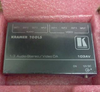 Kramer Electronics 103AV 1 3 Composite Video Stereo Audio Distribution