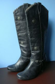 Kurt Geiger Woman Dark Blue Boots Size 41 USA 10