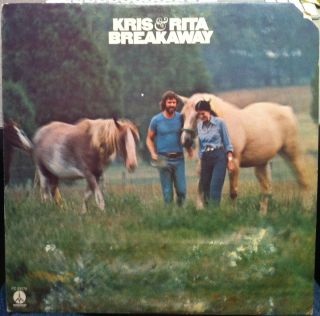 Kris Kristofferson Rita Coolidge Breakaway VG LP WLP 1974 Pz 33278