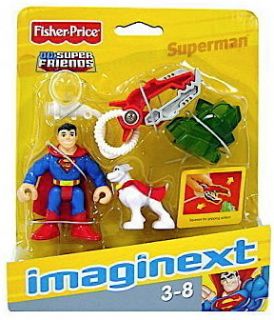 Superman Imaginext w KRYPTO the Super Dog figure Super Friends ships