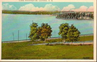 Postcard Lake Winnisquam Laconia NH