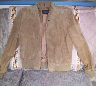 Vtg Mens Suede Leather Loft Jacket Size 44