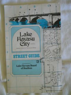 Vintage Lake Havasu City Arizona Street Guide Map 1979 