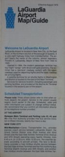 1978 LaGuardia Airport Terminal Map Eastern Braniff Ozark Piedmont