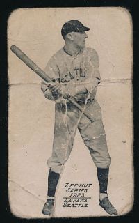 1923 Zeenut PCL Alfred Levere SIC Lefevre Seattle Indians Popular Team