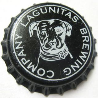 Lagunitas Brewing Company Black Beer Crown Magnet Bottle Cap w Dog