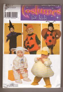 S4007 Toddlers Fluffy Duck Ladybug Lamb Costume Pattern