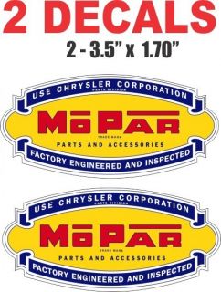 Dodge Mopar Chrysler Plymouth Factory Engineered Decals Nice