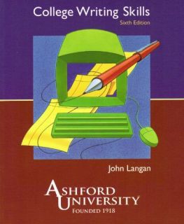 WRITING SKILLS Ashford University by John Langan BRAND NEW textbook CD