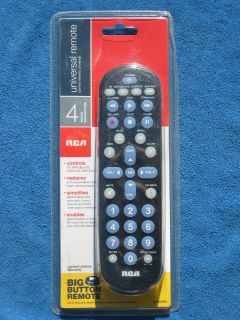 RCA RCR4258R 4 Device Big Button Universal Remote Control New