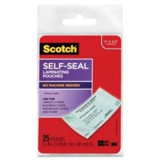Scotch Self Sealing Laminating Pouches MMMLS851G 2 Item Bundle