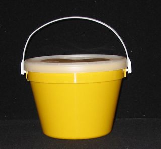 Yellow Gallon Bucket Lid Pail Large Plastic Container