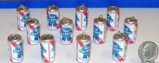 12 Mini Beer Cans Charms