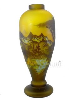 Large Cameo Art Glass Vase
