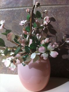 Mikasa Laslo Pink Vase w Flowers Vintage