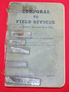 Book Corporal to Field Officer Lieut Col Langford
