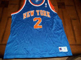 Vtg Larry Johnson 90s New York Knicks Champion NBA Jersey Size 52 XL