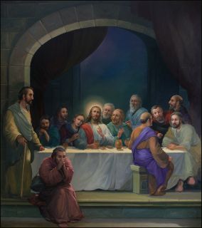 Kulon  The Last Supper Original Oil on Canvas