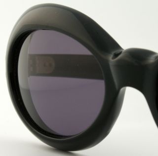 Large Black Vintage Eyeglasses Oval Frames Sunglasses Retro 1960s 60s