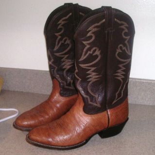 Larry Mahan Mens Cowboy western boots sz 10.5 D Leather, Texas, VERY