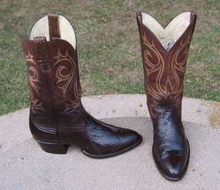 Larry Mahan Exotic Snake Cowboy Boots Mens 9D