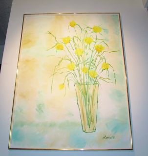 Mid Century Harris Strong Laurette Flowers Art Painting
