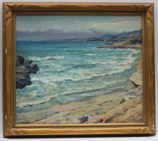 California Coast Oil Painting Paul Lauritz 1889 1975
