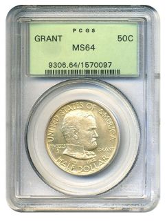 1922 Grant 50c PCGS MS64 OGH Silver Commemorative