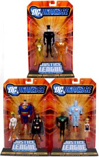 Justice League Unlimited 3 packs LOT OF THREE NEW Superman Supergirl