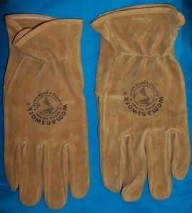 New Women Leather Work Gardening Gloves Size L USA Made