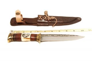 Skinner Knife Traditional Custom Handmade with Engrave Leather Sheath