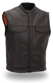 Mens Scooter Leather Vest Motorcycle from The House Milwaukee