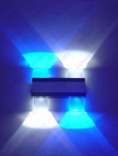 4W LED Wall Porch Light Lighting Bed Lamp Blue White