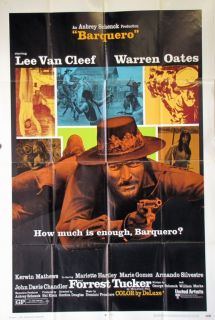 Original 1970 Western Movie Poster Lee Van Cleef 1 Sheet