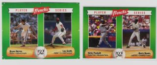 Bryan Harvey Lee Smith 1992 Frenchs Mustard Proof Angels Cardinals