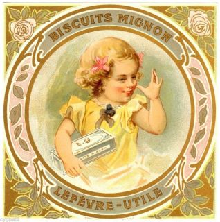 Label Lefevre Utile Lu Chromolith Biscuits Mignon I
