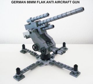 Lego Custom World War 2 WW2 German 88mm Flak Anti Aircraft Gun