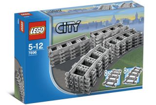 Lego City Train 7896 Straight Curved Tracks Rails Power Functions No