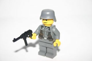 Custom Lego WWII World War 2 Mp40 German Soldier Minifig Army Builder