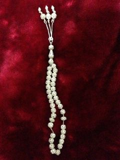 Sterling Silver Islamic Muslim Prayer Beads Tasbeh Tasbih Komboloi