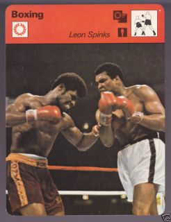 Leon Spinks vs Muhammad Ali 1979 SPORTSCASTER Card 6208