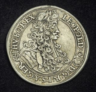 1703 Kingdom of Hungary Leopold I The Hogmouth Silver ½ Thaler Coin